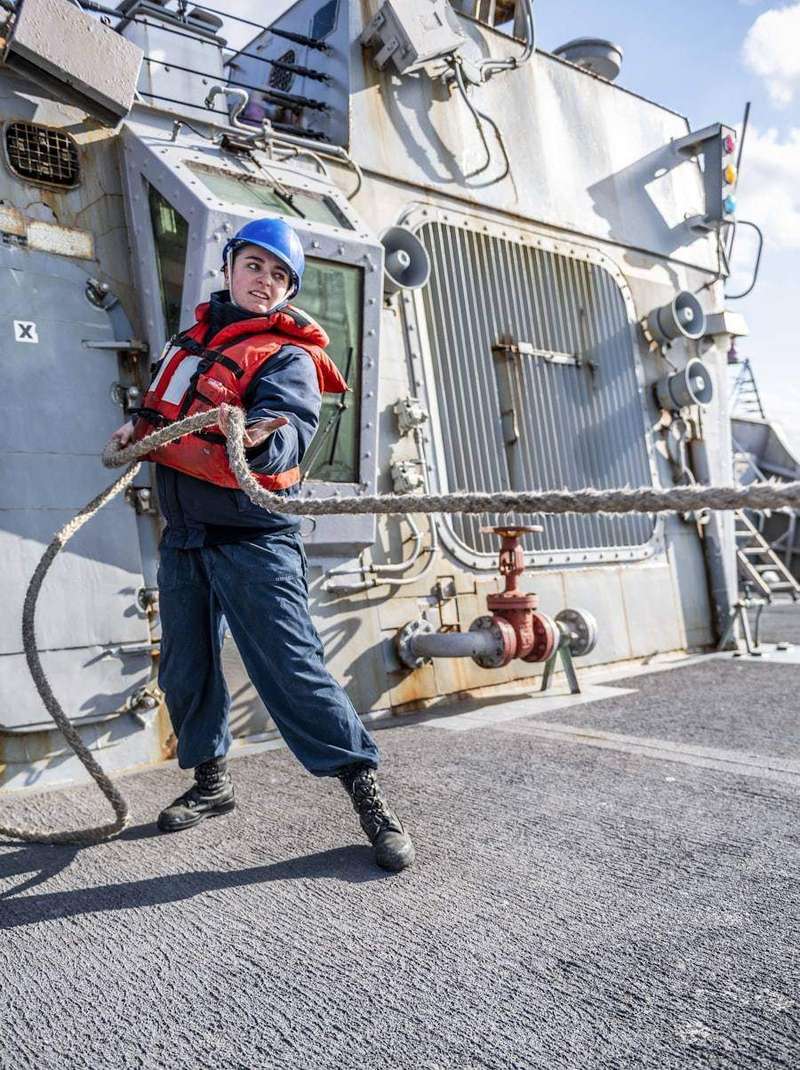 Marine engineer working on ship machinery